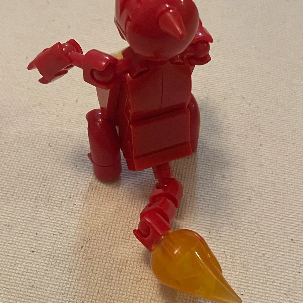 Red and Yellow Lego dinosaur or Dragon